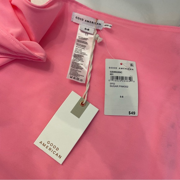 good American 2x size 5-8 swim coverup wrap hot pink nwt - Picture 6 of 10